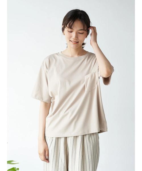 AMERICAN HOLIC（アメリカンホリック）の「18col.クルーネックカットプルオーバー1 〇＊（Tシャツ/カットソー・レディース・ブラック/ネイビー/ライトグレー/オフホワイト/ピンク/キャメル/ライトピンク/ベージュ/カーキ/モカ/ライトベージュ/ブラウン/ライトカーキ/サックスブルー/ピンクベージュ・S/L/M）」の6枚目の写真