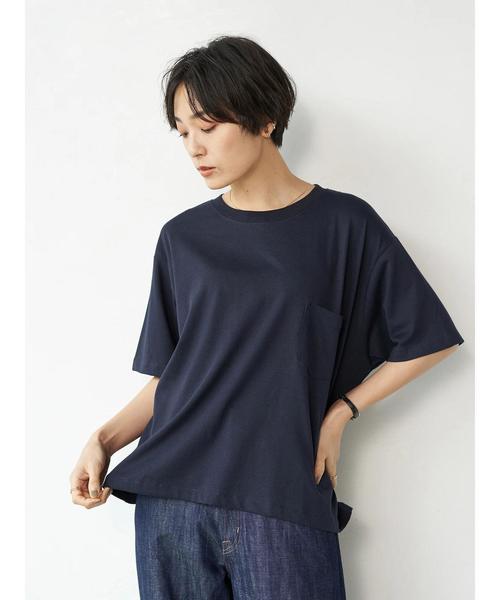 AMERICAN HOLIC（アメリカンホリック）の「18col.クルーネックカットプルオーバー1 〇＊（Tシャツ/カットソー・レディース・ブラック/ネイビー/ライトグレー/オフホワイト/ピンク/キャメル/ライトピンク/ベージュ/カーキ/モカ/ライトベージュ/ブラウン/ライトカーキ/サックスブルー/ピンクベージュ・S/L/M）」の10枚目の写真