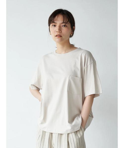 AMERICAN HOLIC（アメリカンホリック）の「18col.クルーネックカットプルオーバー1 〇＊（Tシャツ/カットソー・レディース・ブラック/ネイビー/ライトグレー/オフホワイト/ピンク/キャメル/ライトピンク/ベージュ/カーキ/モカ/ライトベージュ/ブラウン/ライトカーキ/サックスブルー/ピンクベージュ・S/L/M）」の7枚目の写真