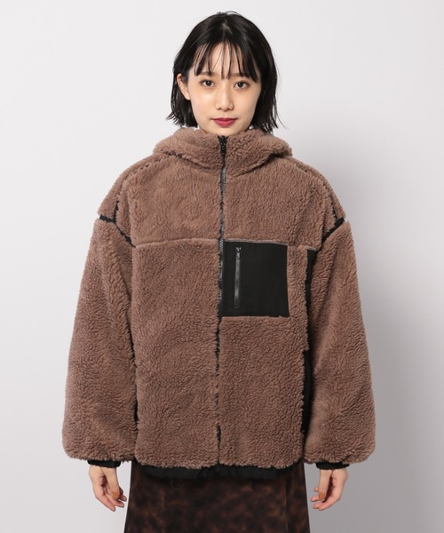 PAGEBOY（ページボーイ）の「ボアリバーシブルフードブルゾン(ボアジャケット)（ブルゾン・レディース・ホワイト系その他/ブラウン系その他/グレイッシュベージュ・FREE）」の21枚目の写真