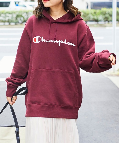 Champion（チャンピオン）の「WEGO/Champion 裏毛ロゴプルパーカー（パーカー・メンズ・ブラック/ホワイト/オートミール/ロイヤルブルー/ワイン・MEDIUM/LARGE/X-LARGE）」の5枚目の写真