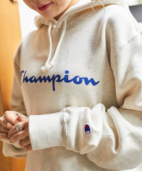 Champion（チャンピオン）の「WEGO/Champion 裏毛ロゴプルパーカー（パーカー・メンズ・ブラック/ホワイト/オートミール/ロイヤルブルー/ワイン・MEDIUM/LARGE/X-LARGE）」の19枚目の写真