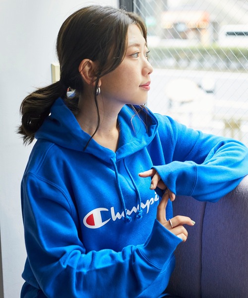 Champion（チャンピオン）の「WEGO/Champion 裏毛ロゴプルパーカー（パーカー・メンズ・ブラック/ホワイト/オートミール/ロイヤルブルー/ワイン・MEDIUM/LARGE/X-LARGE）」の20枚目の写真