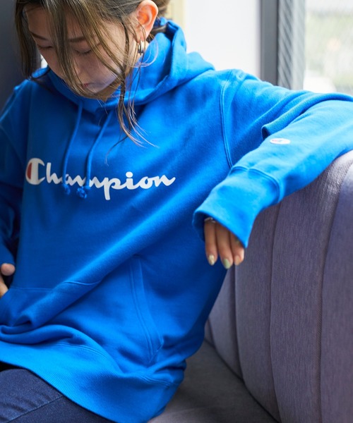 Champion（チャンピオン）の「WEGO/Champion 裏毛ロゴプルパーカー（パーカー・メンズ・ブラック/ホワイト/オートミール/ロイヤルブルー/ワイン・MEDIUM/LARGE/X-LARGE）」の21枚目の写真
