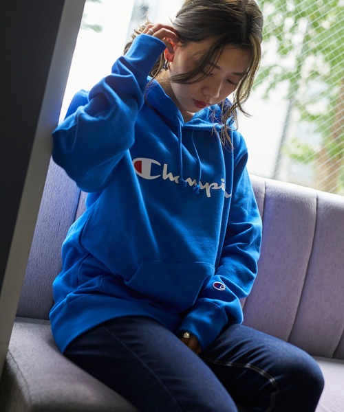 Champion（チャンピオン）の「WEGO/Champion 裏毛ロゴプルパーカー（パーカー・メンズ・ブラック/ホワイト/オートミール/ロイヤルブルー/ワイン・MEDIUM/LARGE/X-LARGE）」の22枚目の写真