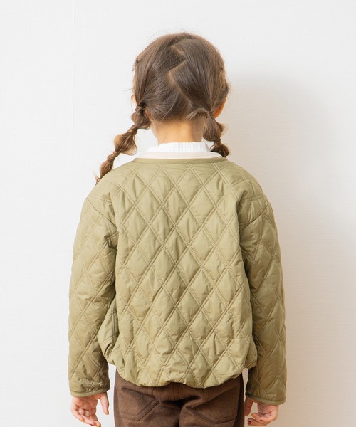 BRANSHES（ブランシェス）の「中綿キルトジャケット（ブルゾン・キッズ・ライトベージュ/カーキ・150cm/120cm/130cm/100cm/110cm/90cm/140cm）」の12枚目の写真