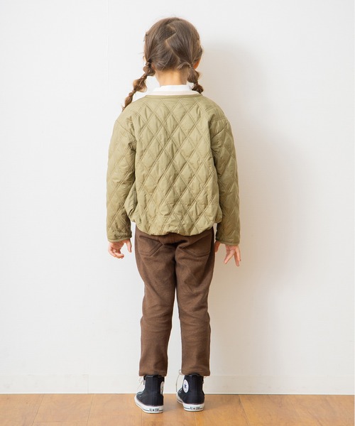 BRANSHES（ブランシェス）の「中綿キルトジャケット（ブルゾン・キッズ・ライトベージュ/カーキ・150cm/120cm/130cm/100cm/110cm/90cm/140cm）」の14枚目の写真