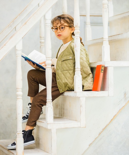 BRANSHES（ブランシェス）の「中綿キルトジャケット（ブルゾン・キッズ・ライトベージュ/カーキ・150cm/120cm/130cm/100cm/110cm/90cm/140cm）」の15枚目の写真