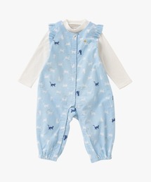 kate spade new york kids（ケイトスペードニューヨーク）の「トップ＆キャットオーバーオールセット（アンサンブル・キッズ）」