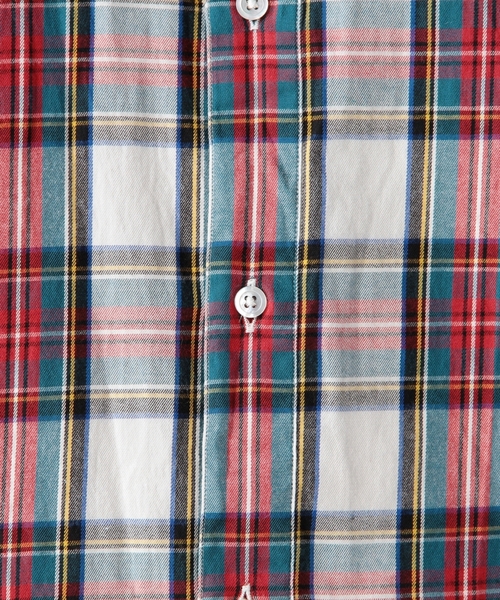 BEAUTY&YOUTH UNITED ARROWS（ビューティーアンドユースユナイテッドアローズ）の「BY タータンチェック バンドカラー ロングクレリック シャツ ◆（シャツ/ブラウス・メンズ・オフホワイト/レッド・SMALL/MEDIUM/LARGE）」の10枚目の写真