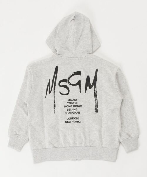 MSGM(エムエスジーエム)の「MSGM(エムエスジーエム)Kids & Junior ジップアップパーカーブルゾン(パーカー・キッズ・ホワイト/ブラック/レッド/グレー/グリーン/ピンク・10Y/12Y/14Y/4Y/6Y/8Y)」の7枚目の写真