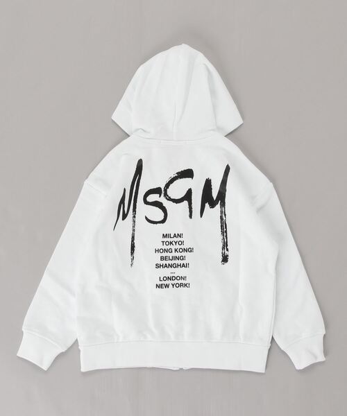 MSGM(エムエスジーエム)の「MSGM(エムエスジーエム)Kids & Junior ジップアップパーカーブルゾン(パーカー・キッズ・ホワイト/ブラック/レッド/グレー/グリーン/ピンク・10Y/12Y/14Y/4Y/6Y/8Y)」の10枚目の写真