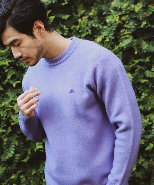 ベイフロー BAYFLOW ニット セーター 長袖 クルーネック 3 茶 ブラウン /YI メンズ BAYFLOW（ベイフロー）の「HAPPY KNIT クルーネックプルオーバー