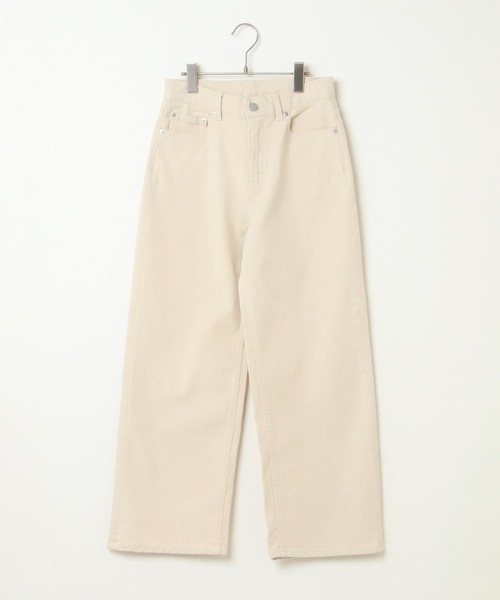 ikka(イッカ)の「ストレッチデニムワイドパンツ(デニムパンツ・レディース・オフホワイト/ブルー/ブルー系その他・M/L)」の2枚目の写真
