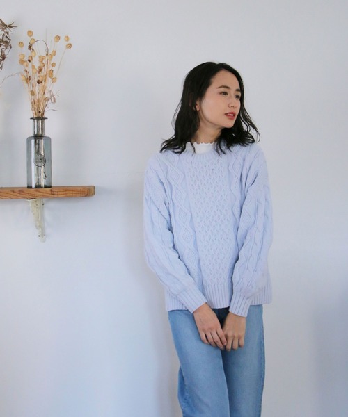 ikka(イッカ)の「ストレッチデニムワイドパンツ(デニムパンツ・レディース・オフホワイト/ブルー/ブルー系その他・M/L)」の5枚目の写真