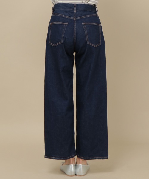 ikka(イッカ)の「ストレッチデニムワイドパンツ(デニムパンツ・レディース・オフホワイト/ブルー/ブルー系その他・M/L)」の8枚目の写真