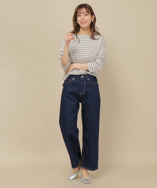 ikka(イッカ)の「ストレッチデニムワイドパンツ(デニムパンツ・レディース・オフホワイト/ブルー/ブルー系その他・M/L)」の16枚目の写真