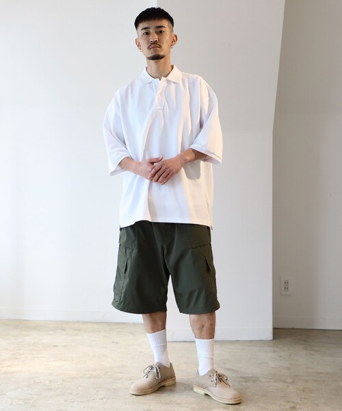 BEAMS（ビームス）の「BEAMS / ヘビー鹿の子 ポロシャツ（ポロシャツ・メンズ・ホワイト/ネイビー/レッド/グレー系その他・X-LARGE/SMALL/MEDIUM/LARGE）」の5枚目の写真