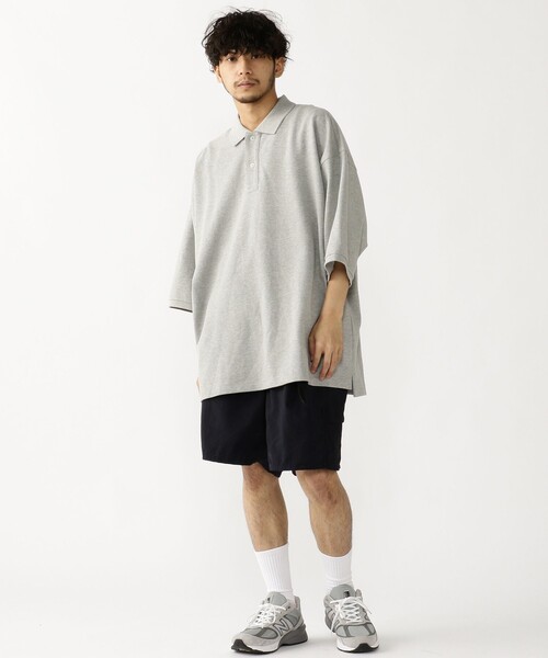 BEAMS（ビームス）の「BEAMS / ヘビー鹿の子 ポロシャツ（ポロシャツ・メンズ・ホワイト/ネイビー/レッド/グレー系その他・X-LARGE/SMALL/MEDIUM/LARGE）」の9枚目の写真