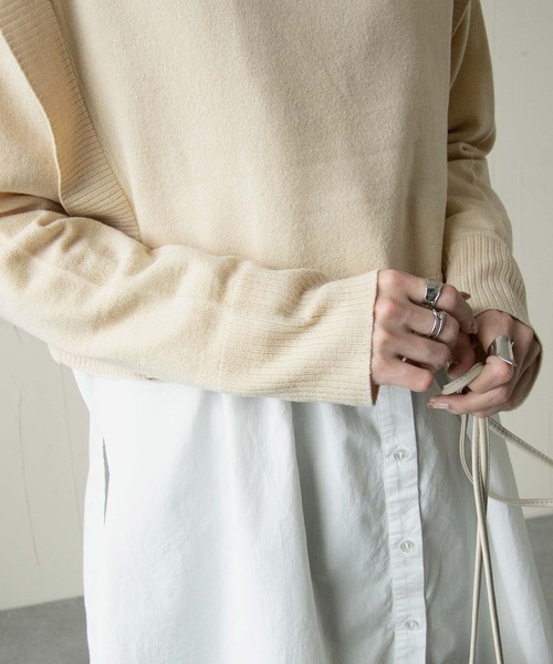 Chillfar(チルファー)の「ニットアップ ニットレイヤードワンピース 3ピースセットアップ【3WAY】(ワンピース・レディース・アイボリー/ブラウン/ブラック・FREE)」の21枚目の写真