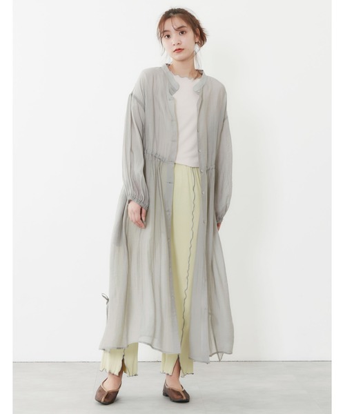 POU DOU DOU（プードゥドゥ）の「シアーウエスト切り替え2wayワンピース（ワンピース・レディース・モカ/ライトグレー/ブラック・3）」の3枚目の写真