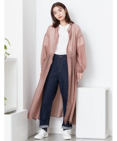 POU DOU DOU（プードゥドゥ）の「シアーウエスト切り替え2wayワンピース（ワンピース・レディース・モカ/ライトグレー/ブラック・3）」の4枚目の写真