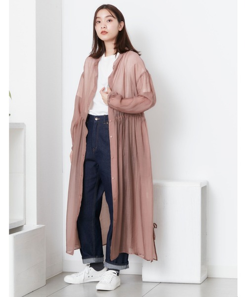 POU DOU DOU（プードゥドゥ）の「シアーウエスト切り替え2wayワンピース（ワンピース・レディース・モカ/ライトグレー/ブラック・3）」の5枚目の写真