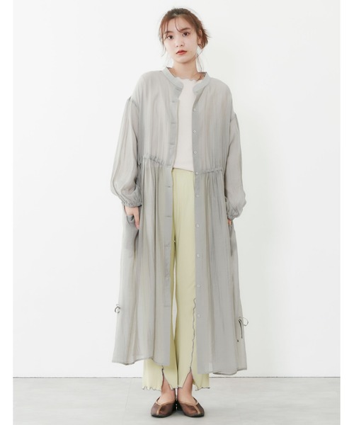 POU DOU DOU（プードゥドゥ）の「シアーウエスト切り替え2wayワンピース（ワンピース・レディース・モカ/ライトグレー/ブラック・3）」の9枚目の写真