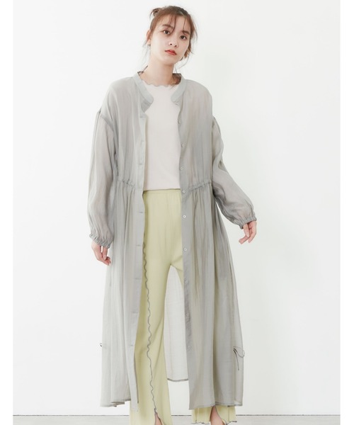 POU DOU DOU（プードゥドゥ）の「シアーウエスト切り替え2wayワンピース（ワンピース・レディース・モカ/ライトグレー/ブラック・3）」の11枚目の写真