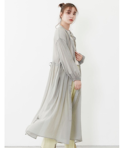 POU DOU DOU（プードゥドゥ）の「シアーウエスト切り替え2wayワンピース（ワンピース・レディース・モカ/ライトグレー/ブラック・3）」の12枚目の写真