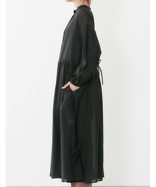 POU DOU DOU（プードゥドゥ）の「シアーウエスト切り替え2wayワンピース（ワンピース・レディース・モカ/ライトグレー/ブラック・3）」の19枚目の写真