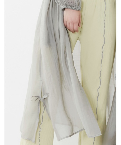 POU DOU DOU（プードゥドゥ）の「シアーウエスト切り替え2wayワンピース（ワンピース・レディース・モカ/ライトグレー/ブラック・3）」の21枚目の写真