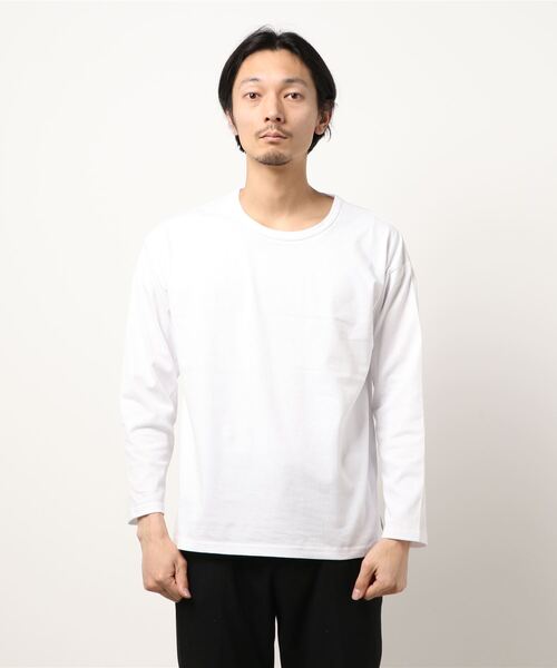 CERCA(チェルカ)の「BEYES/カットソー アンサンブル(2set)/ポケット付/ポケtee(Tシャツ/カットソー・メンズ・グレー/ベージュ/ライトブルー/ブラック・MEDIUM/LARGE)」の7枚目の写真