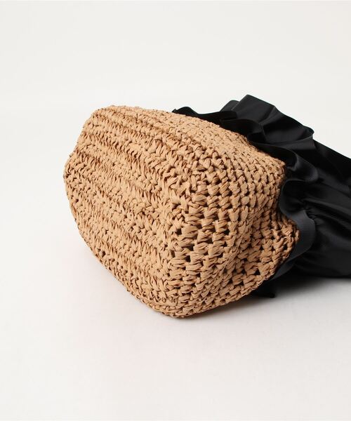 INTERPLANET（インタープラネット）の「フリルかごバッグ（かごバッグ・レディース・グレー/ブラウン・フリー）」の3枚目の写真