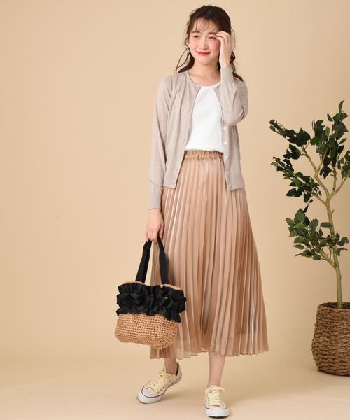 INTERPLANET（インタープラネット）の「フリルかごバッグ（かごバッグ・レディース・グレー/ブラウン・フリー）」の8枚目の写真