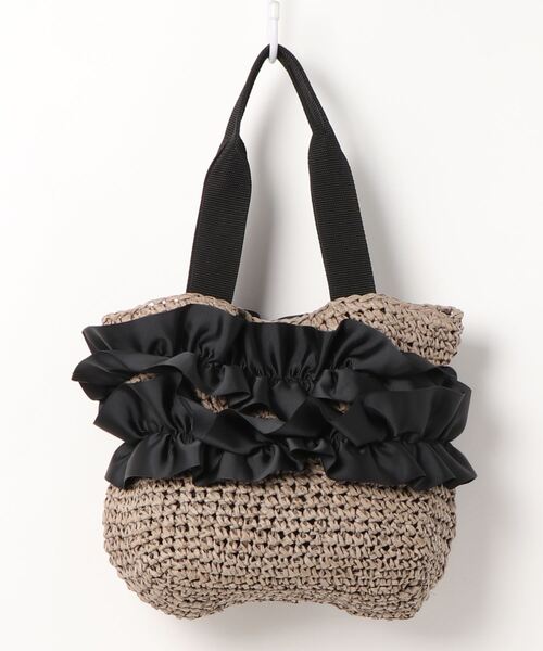 INTERPLANET（インタープラネット）の「フリルかごバッグ（かごバッグ・レディース・グレー/ブラウン・フリー）」の16枚目の写真