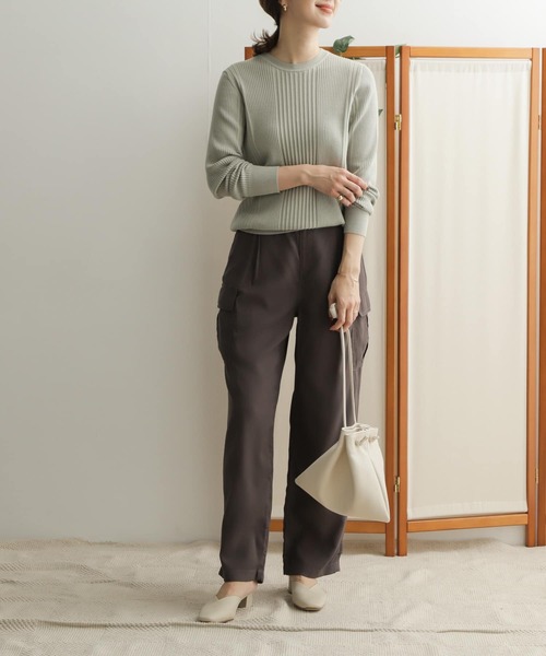 URBAN RESEARCH DOORS - megriランダムリブクルーネックニット URBAN RESEARCH DOORS ニット ランダムリブクルーネックニット