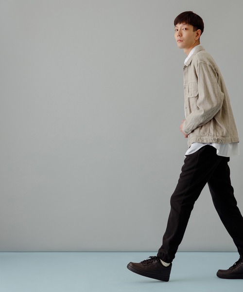 ADAM ET ROPE'（アダムエロペ）の「ワッシャーリネン TYPE IIブルゾン（ブルゾン・メンズ・スミクロ/ライトグレー・M/L）」の5枚目の写真