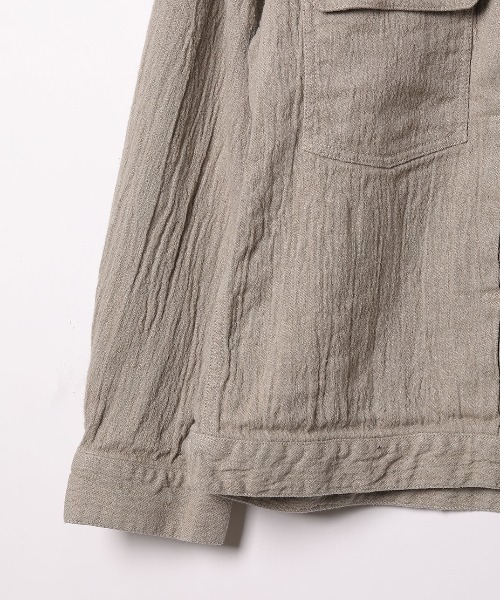 ADAM ET ROPE'（アダムエロペ）の「ワッシャーリネン TYPE IIブルゾン（ブルゾン・メンズ・スミクロ/ライトグレー・M/L）」の8枚目の写真