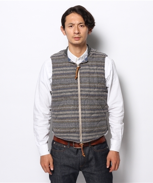 MONITALY モニタリー キルティングベスト34 monitaly ブラウンベスト