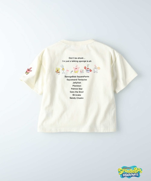 Right-on(ライトオン)の「プリントTシャツ(スポンジ・ボブ)(Tシャツ/カットソー・キッズ・ベージュ/ピンク/ブラック/ライム/オフホワイト/サックスブルー・105/120/140/155/130)」の2枚目の写真