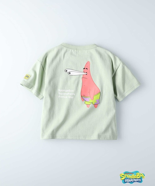 Right-on(ライトオン)の「プリントTシャツ(スポンジ・ボブ)(Tシャツ/カットソー・キッズ・ベージュ/ピンク/ブラック/ライム/オフホワイト/サックスブルー・105/120/140/155/130)」の5枚目の写真