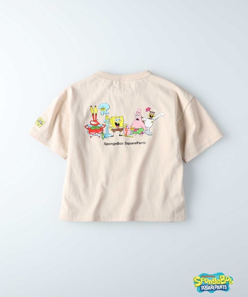 Right-on(ライトオン)の「プリントTシャツ(スポンジ・ボブ)(Tシャツ/カットソー・キッズ・ベージュ/ピンク/ブラック/ライム/オフホワイト/サックスブルー・105/120/140/155/130)」の16枚目の写真