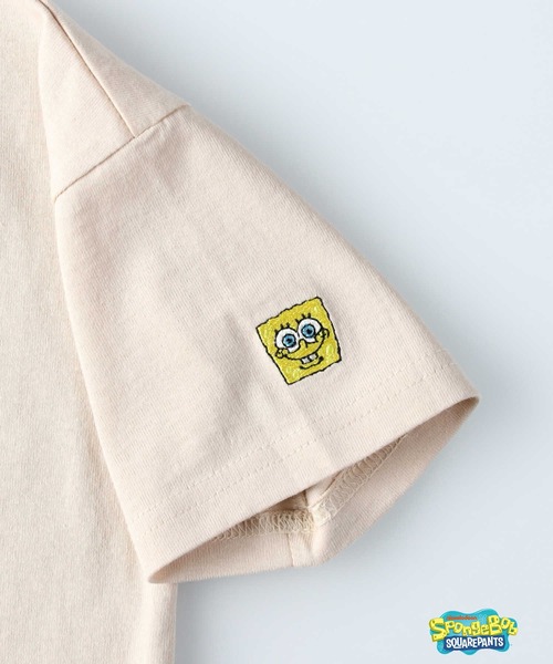 Right-on(ライトオン)の「プリントTシャツ(スポンジ・ボブ)(Tシャツ/カットソー・キッズ・ベージュ/ピンク/ブラック/ライム/オフホワイト/サックスブルー・105/120/140/155/130)」の17枚目の写真