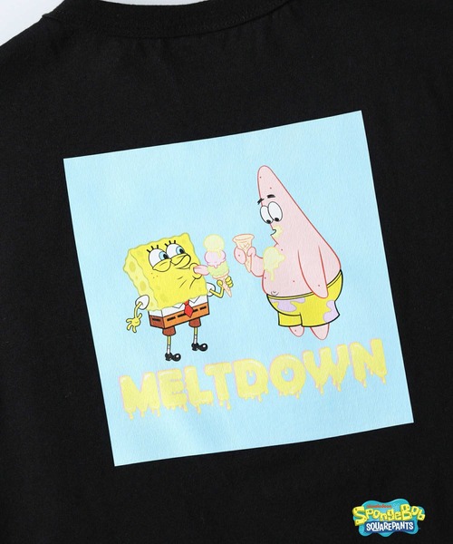 Right-on(ライトオン)の「プリントTシャツ(スポンジ・ボブ)(Tシャツ/カットソー・キッズ・ベージュ/ピンク/ブラック/ライム/オフホワイト/サックスブルー・105/120/140/155/130)」の13枚目の写真