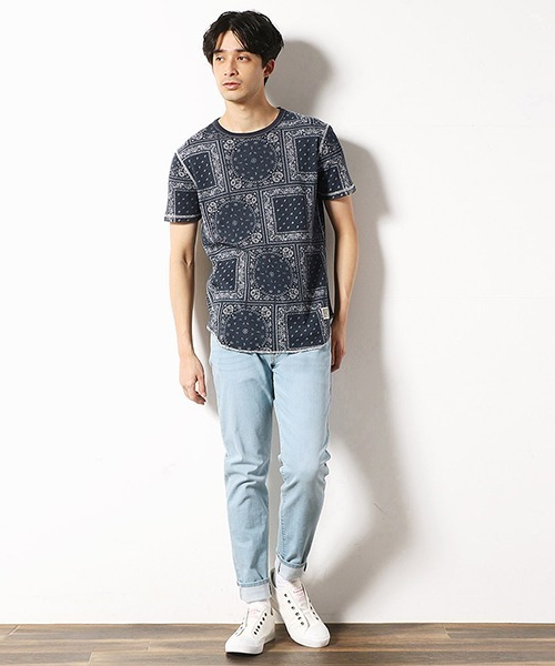 Purple&Yellow（パープルアンドイエロー）の「ワッフル　ラウンドTシャツ（Tシャツ/カットソー・メンズ・ネイビー/ブラック/ホワイト・LARGE/SMALL/MEDIUM）」の7枚目の写真