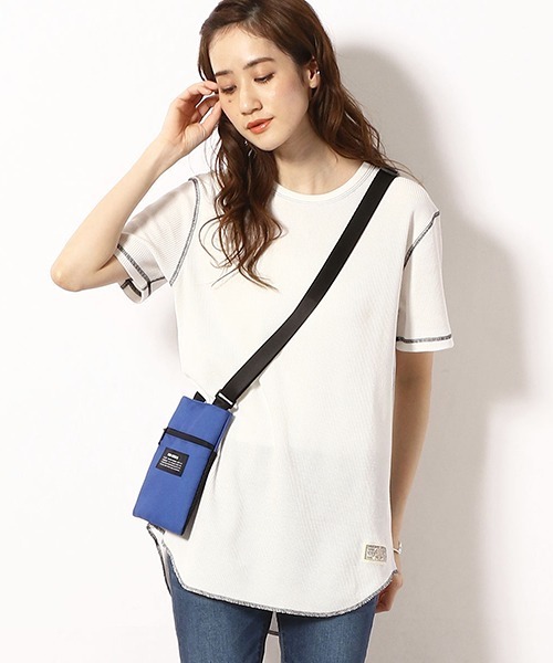 Purple&Yellow（パープルアンドイエロー）の「ワッフル　ラウンドTシャツ（Tシャツ/カットソー・メンズ・ネイビー/ブラック/ホワイト・LARGE/SMALL/MEDIUM）」の9枚目の写真