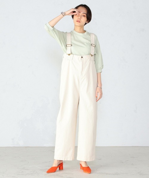 グラムリップス♡MILITARY サスペンダー WIDE パンツ♡ライトベージュ グラムリップス♡MILITARY サスペンダー WIDE パンツ♡ライト