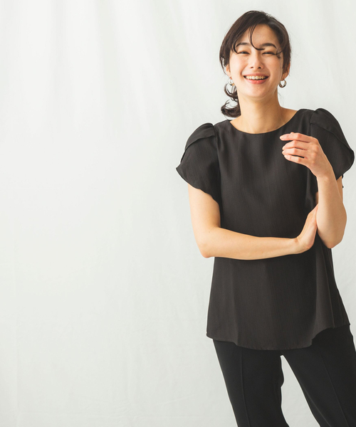 NARACAMICIE（ナラカミーチェ）の「袖フレアーストライプジョーゼットブラウス（シャツ/ブラウス・レディース・ホワイト/ブラック・SMALL/MEDIUM/LARGE/XX-LARGE）」の21枚目の写真