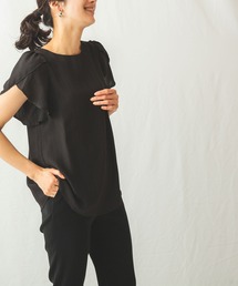 NARACAMICIE | 袖フレアーストライプジョーゼットブラウス(シャツ/ブラウス)